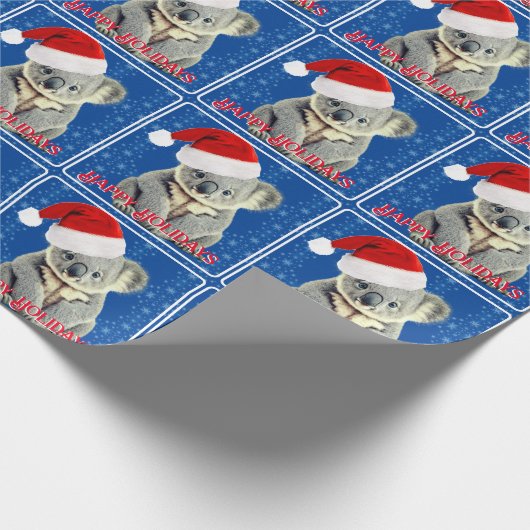 Leuke Koala in Santa Hat Cadeaupapier (Hoek)