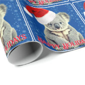 Leuke Koala in Santa Hat Cadeaupapier (Rol Hoek)