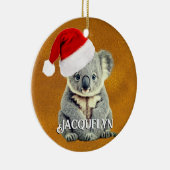Leuke Koala in Santa Hat Keramisch Ornament (Rechts)