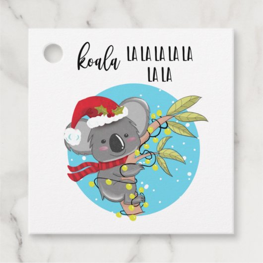 leuke koala-kerstkaart bij la Australia Bedankjes Labels (Voorkant)