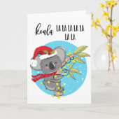 leuke koala-kerstkaart bij la Australia Kaart (Gele Bloem)