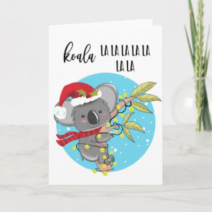 leuke koala-kerstkaart bij la Australia Kaart