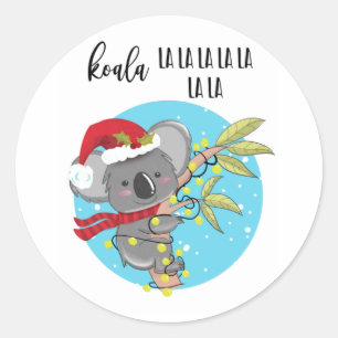 leuke koala-kerstkaart bij la Australia Ronde Sticker
