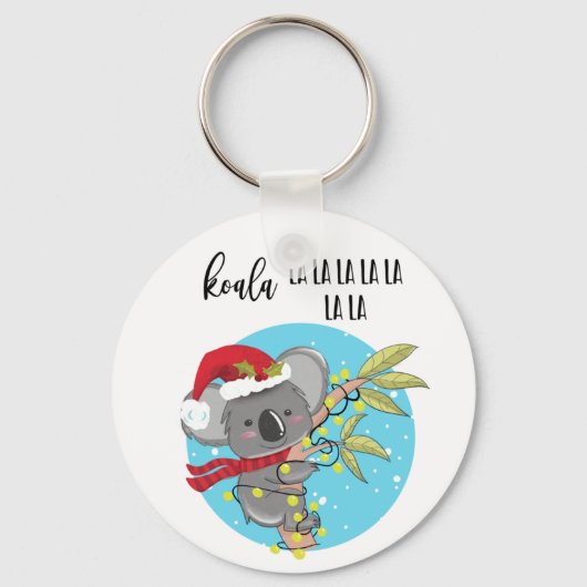 leuke koala-kerstkaart bij la Australia Sleutelhanger (Voorkant)