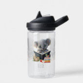 Leuke Koala met Boek Kinder School Gepersonaliseer Waterfles (Links)