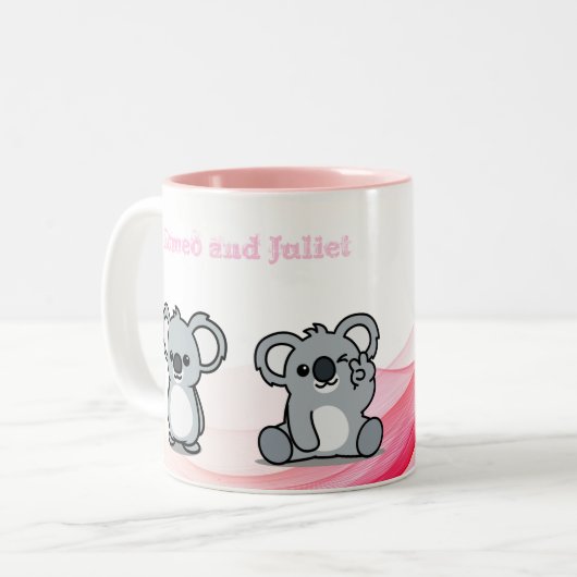 leuke koala mok gepersonaliseerd (Voorkant links)