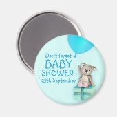 Leuke koala niet vergeten jongen baby shower magne magneet (Voorkant / Achterkant)