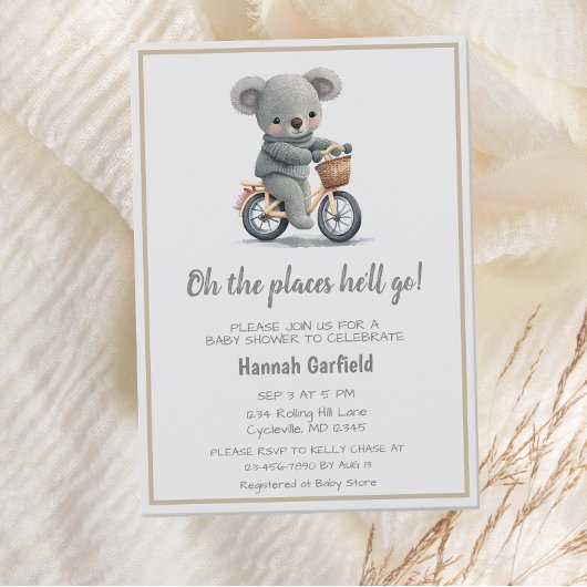 Leuke Koala Plaatsen Hij zal gaan Baby shower Kaart
