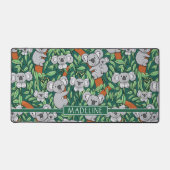 Leuke Koala's Personaliseer Groen Bureaumat (Voorkant)