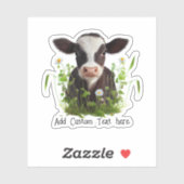 Leuke Koe Boerderij schuur gepersonaliseerd op maa Sticker (Vel)