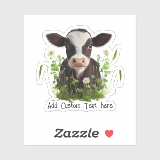 Leuke Koe Boerderij schuur gepersonaliseerd op maa Sticker (Vel)