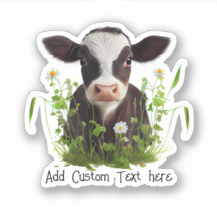 Leuke Koe Boerderij schuur gepersonaliseerd op maa Sticker