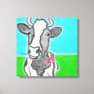 Leuke Koe Design Art Canvas Afdruk