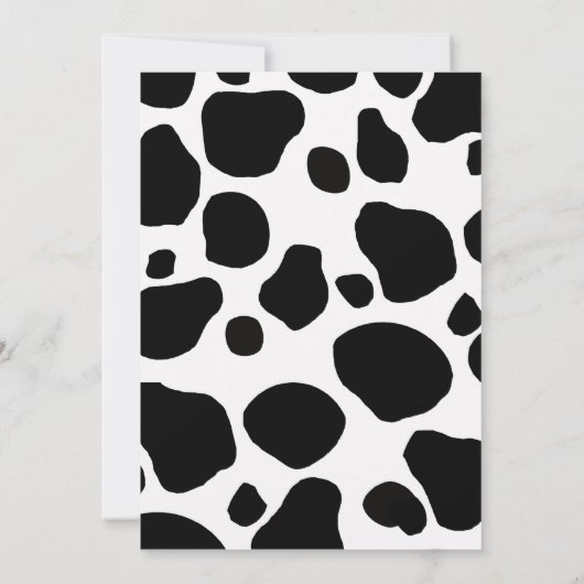 Leuke Koe en Koe Print Baby Douche Invitations Kaart (Achterkant)