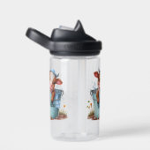 Leuke Koe in een emmer 1st Grade Naam Gepersonalis Waterfles (Rechts)