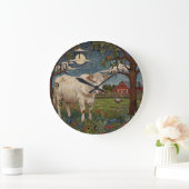 Leuke koe in weide scene grote klok (Huis)