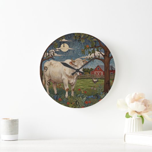 Leuke  koe in weide scene grote klok (Huis)