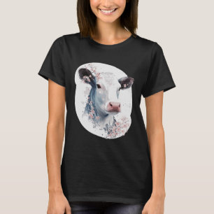 Leuke Koe Kersenbloesem Japans Sakura Farming Co T-shirt