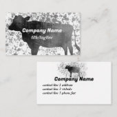 Leuke koe kunst grijs en wit waterverf verf splash visitekaartje (Voorkant / Achterkant)