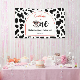 Leuke koe, laten we het vieren spandoek