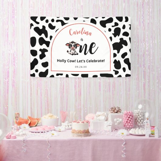 Leuke koe, laten we het vieren spandoek (Feest)