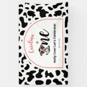 Leuke koe, laten we het vieren spandoek (Verticaal)