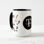 Leuke koe liefhebber Monogram toevoegen Mok (Voorkant links)