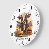 Leuke koe liefhebbers keuken grote klok (Hoek)