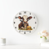 Leuke koe liefhebbers keuken grote klok (Huis)