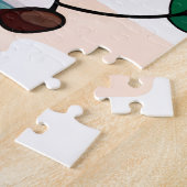 Leuke koe liefhebbers Voeg naam meisjes Legpuzzel (Zijkant)