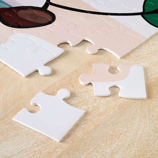 Leuke koe liefhebbers Voeg naam meisjes Legpuzzel (Zijkant)