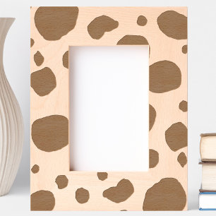 Leuke Koe Print Westerne vlekken Patroon Gegraveerde Lijstjes