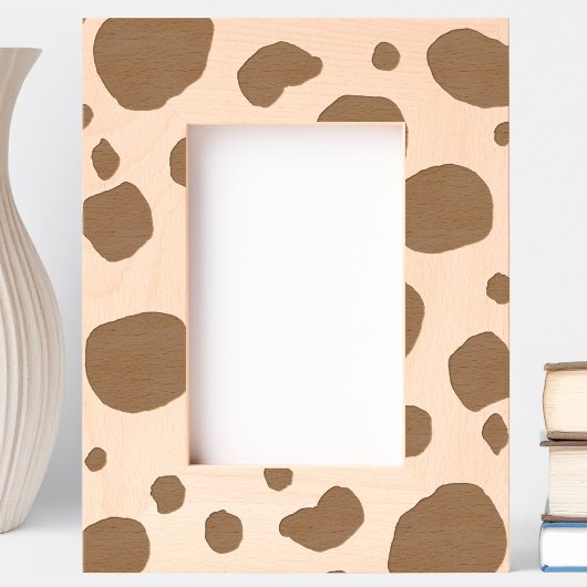 Leuke Koe Print Westerne vlekken Patroon Gegraveerde Lijstjes