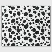 Leuke Koe Print Westerne Vlekken Patroon Zwart Wit Cadeaupapier (Vlak)