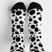 Leuke Koe Print Westerne Vlekken Patroon Zwart Wit Sokken (Top)