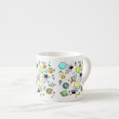 Leuke koele astronaut espresso kop (Voorkant rechts)