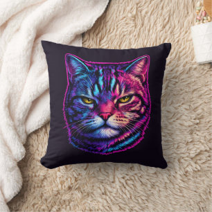 Leuke & Koele Dierdecoratie Psychedelische Kat Kussen