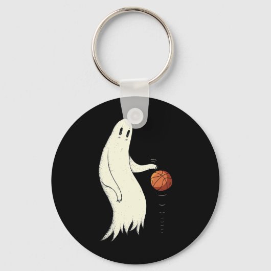 Leuke koele geest dribbelende Sketll - Halloween S Sleutelhanger (Voorkant)