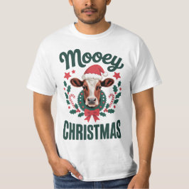 Leuke Koele Koe Mooey Kerstmis Boerderij T-shirt