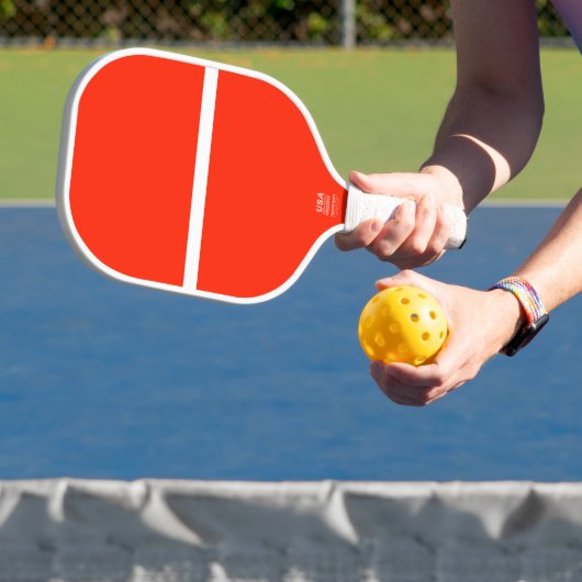 Leuke Koele Levensechte Krachtige Oranje Kleur Pop Pickleball Paddle (Insitu)