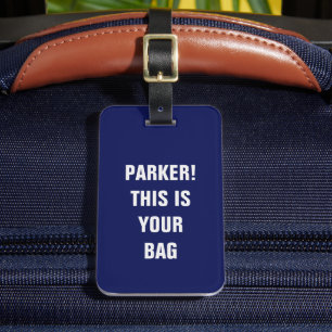 Leuke koele minimalistische typografie Aangepaste  Bagagelabel