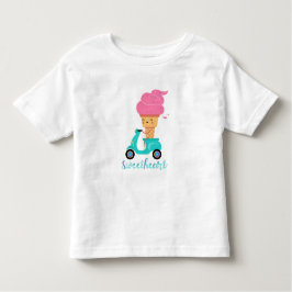 Leuke Koele Zomer Roze Ijs Scooter Zoetje Kinder Shirts
