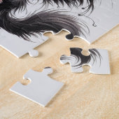 Leuke koffie kat tekst toevoegen legpuzzel (Zijkant)
