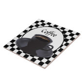 Leuke koffie keuken decor keramische tegel tegeltje (Zijkant)