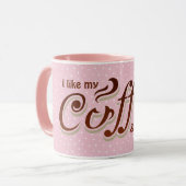 leuke koffie quote op poka - punten mok (Voorkant links)