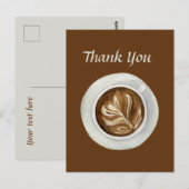 leuke koffiebar of verkopers bedankt briefkaart (Voorkant / Achterkant)