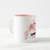 Leuke Koffietijd Tweekleurige Koffiemok (Voorkant links)