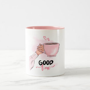 Leuke Koffietijd  Tweekleurige Koffiemok