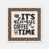 leuke koffietijd woordpartij servet (Voorkant)