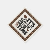 leuke koffietijd woordpartij servet (Hoek)